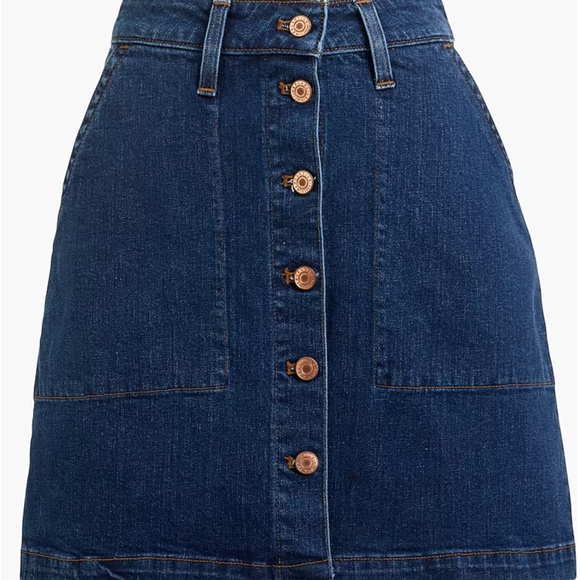 J. Crew Factory | Denim button-front mini skirt - Picture 5 of 5